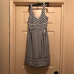 Maison Jules Striped A Line Dress
